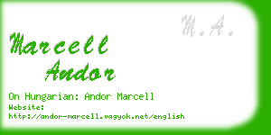 marcell andor business card